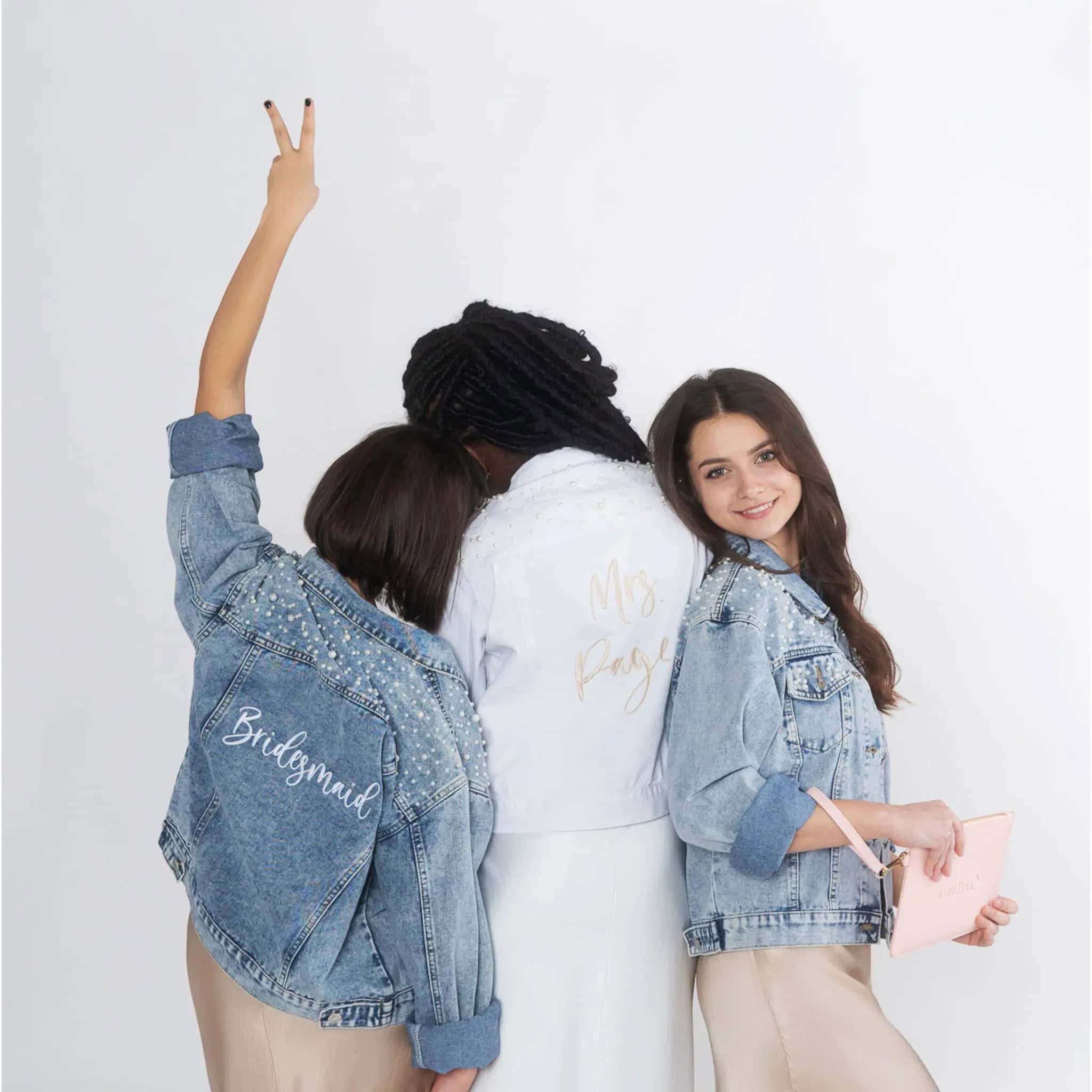 Bride Tribe In Custom Denim Jackets