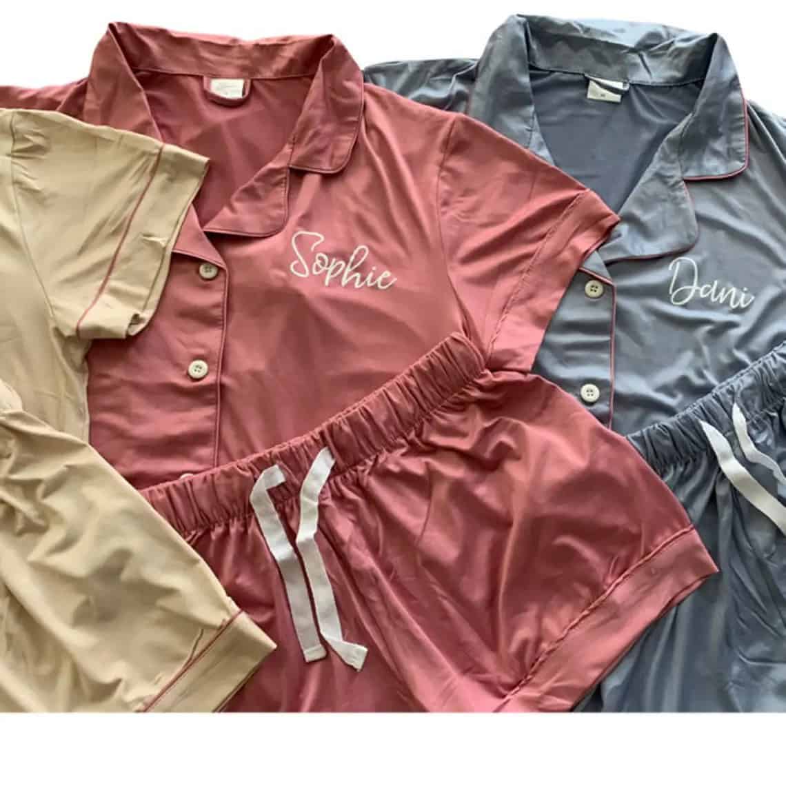 Personalized bridesmaid pajamas