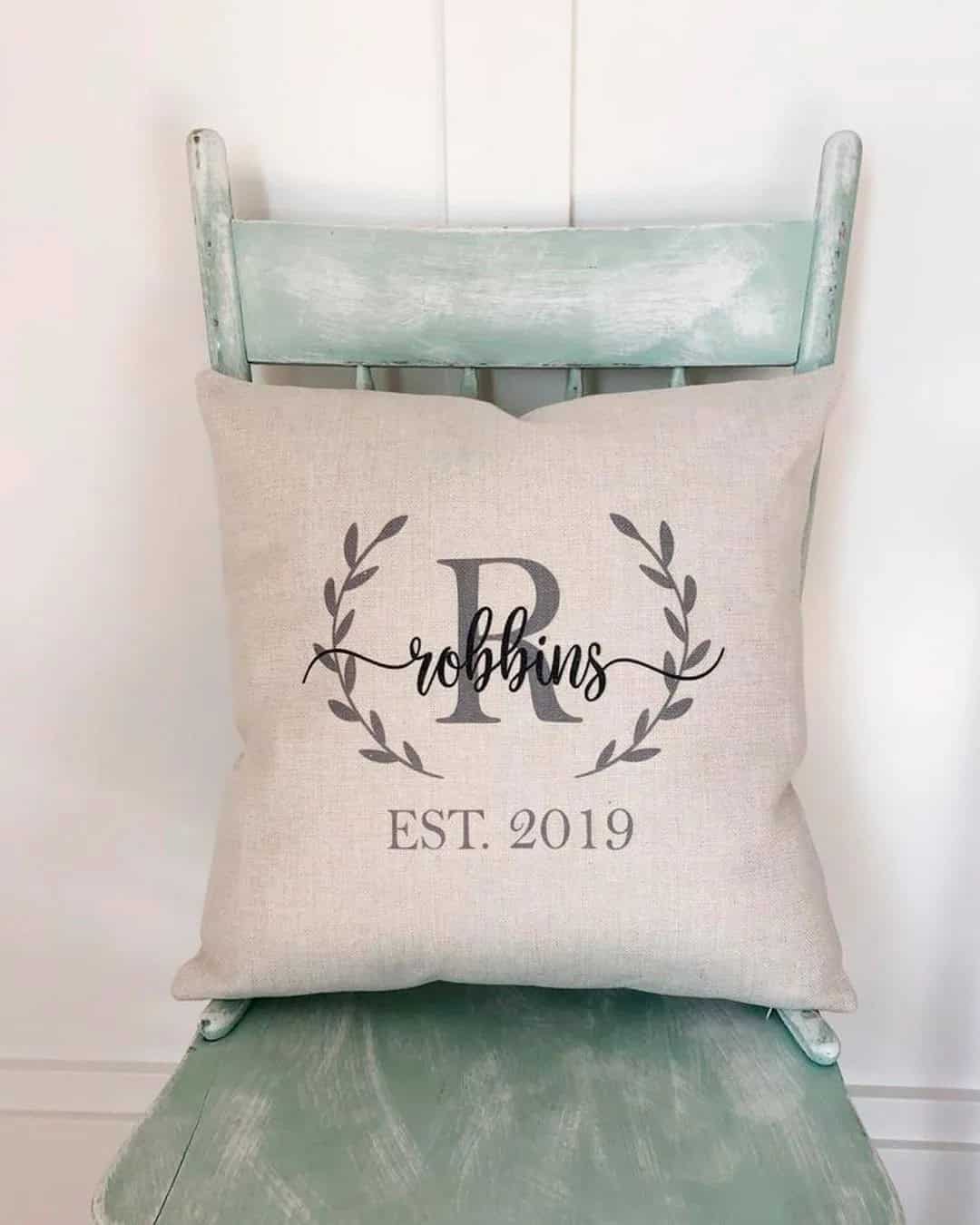 Monogrammed Throw Pillow