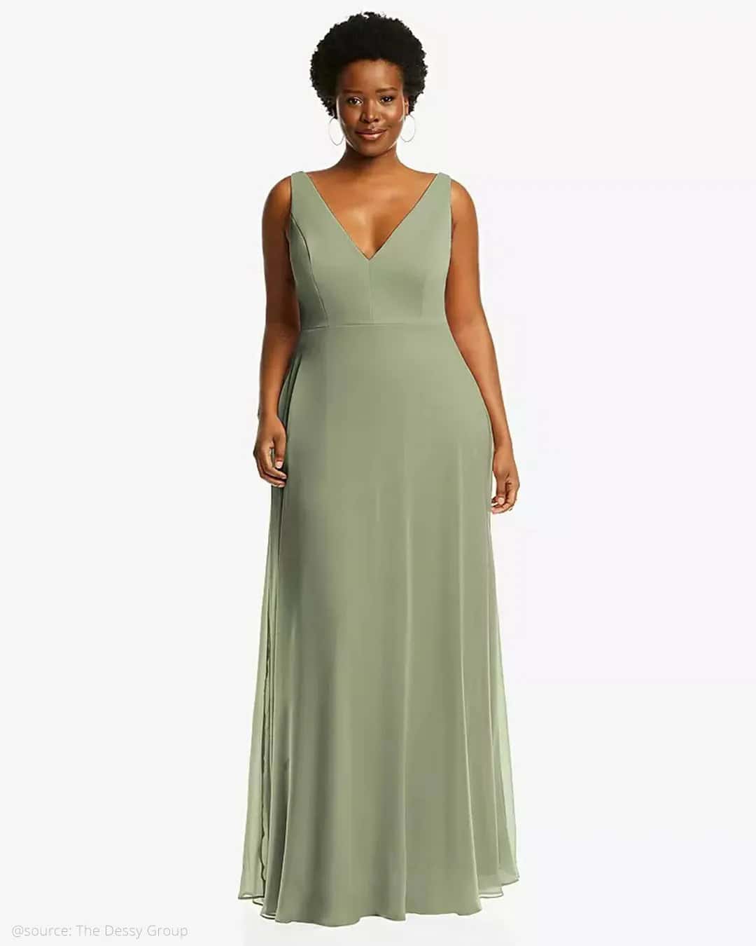 Plus Size Sage Green Bridesmaid Dresses