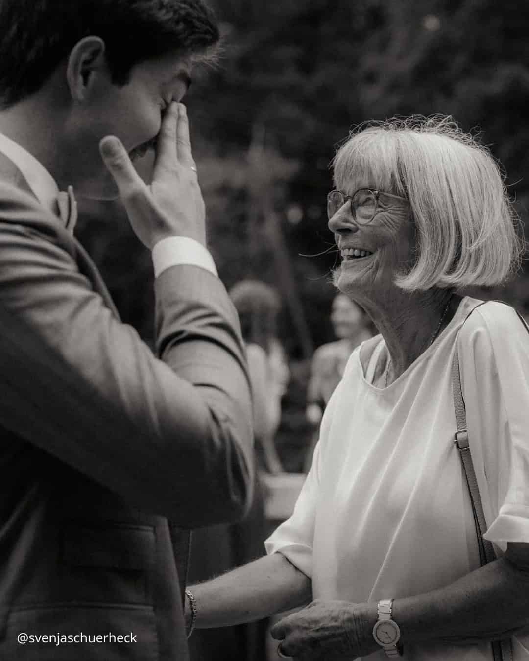 Groom with parents, individually and together