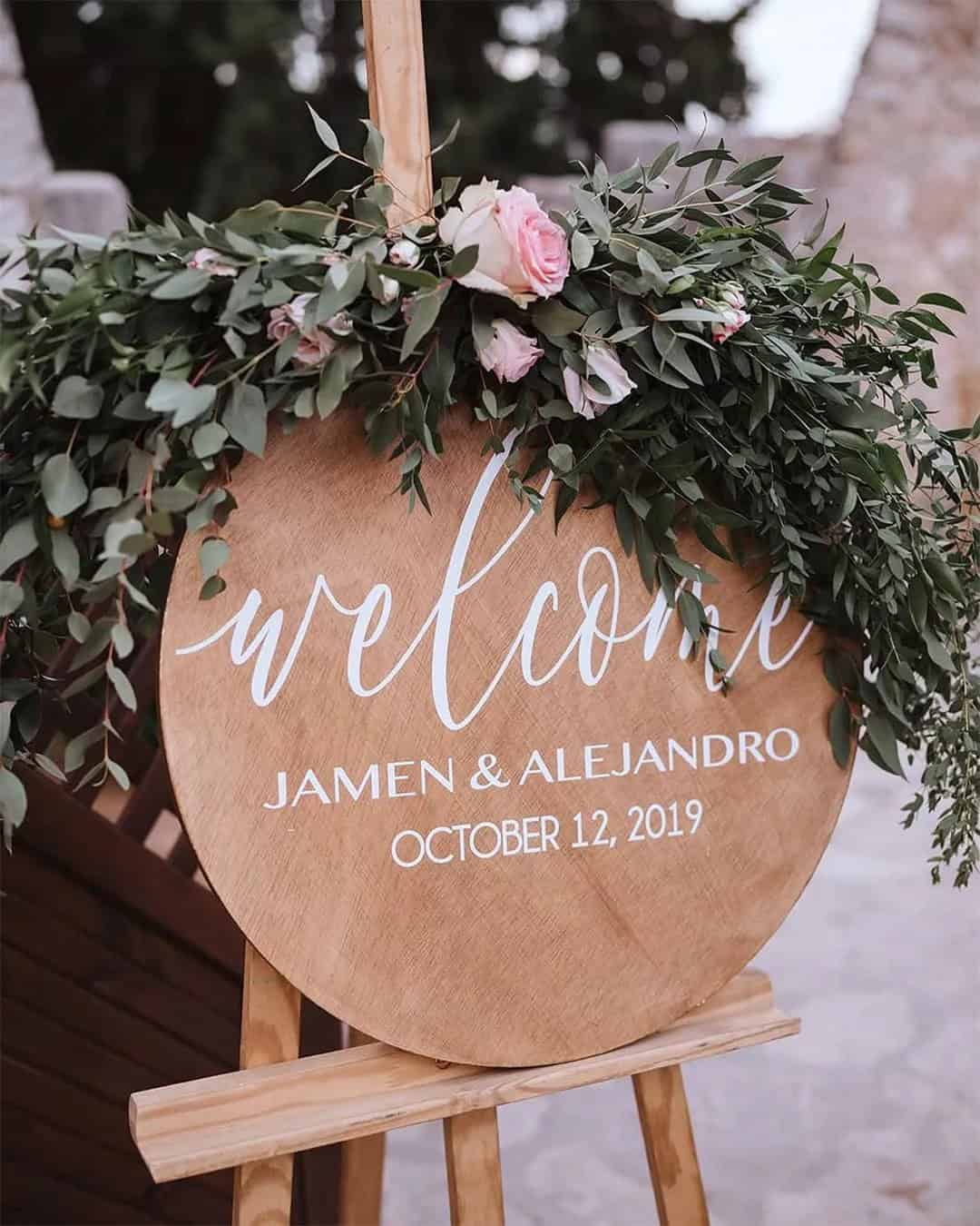 Wedding Signs with Floral Decor