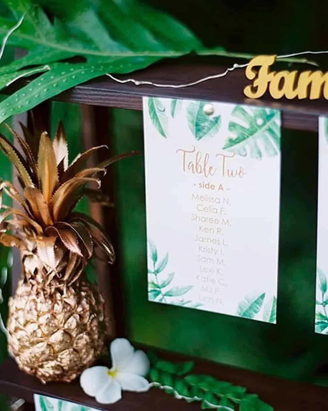 Tropical Table Setting Cart