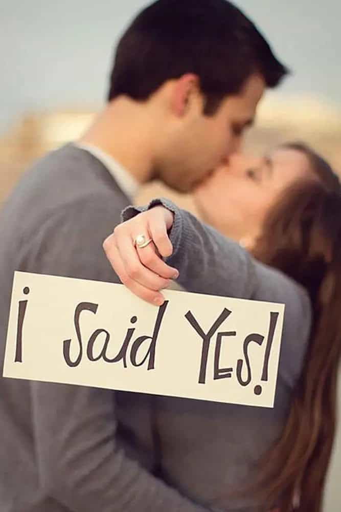 Use Cup Or Write “I Said Yes”