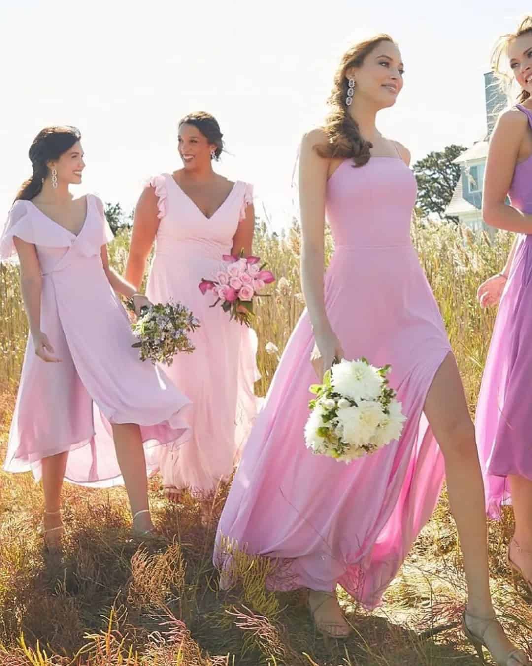 Blush Pink Bridesmaid Dresses