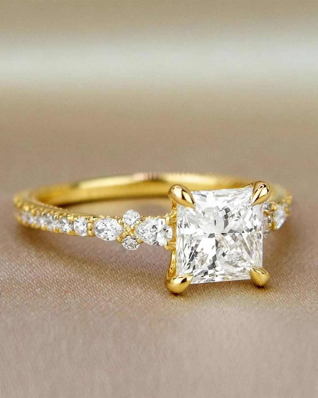 Princess Cut Solitaire Engagement Rings