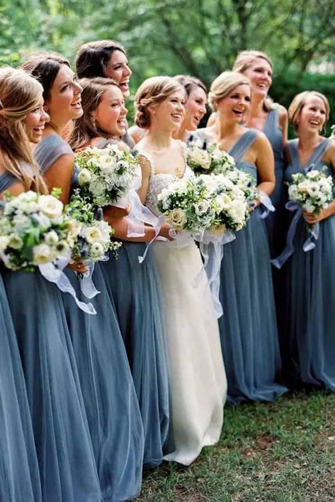 Blue Bridesmaids Dresses