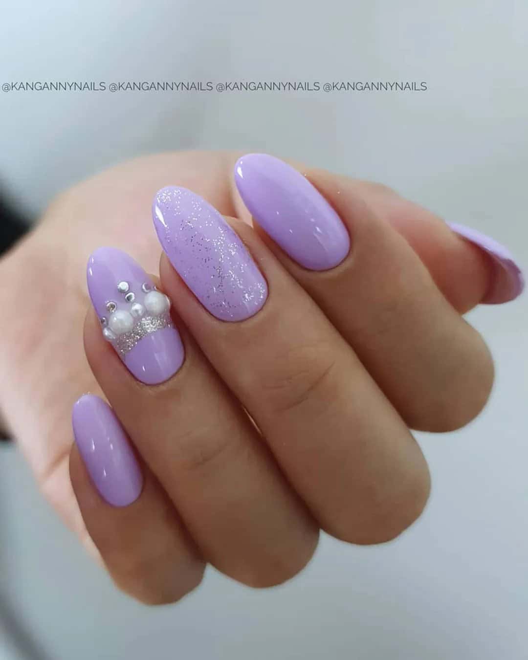 Classic Elegance In Purple Nail Designs