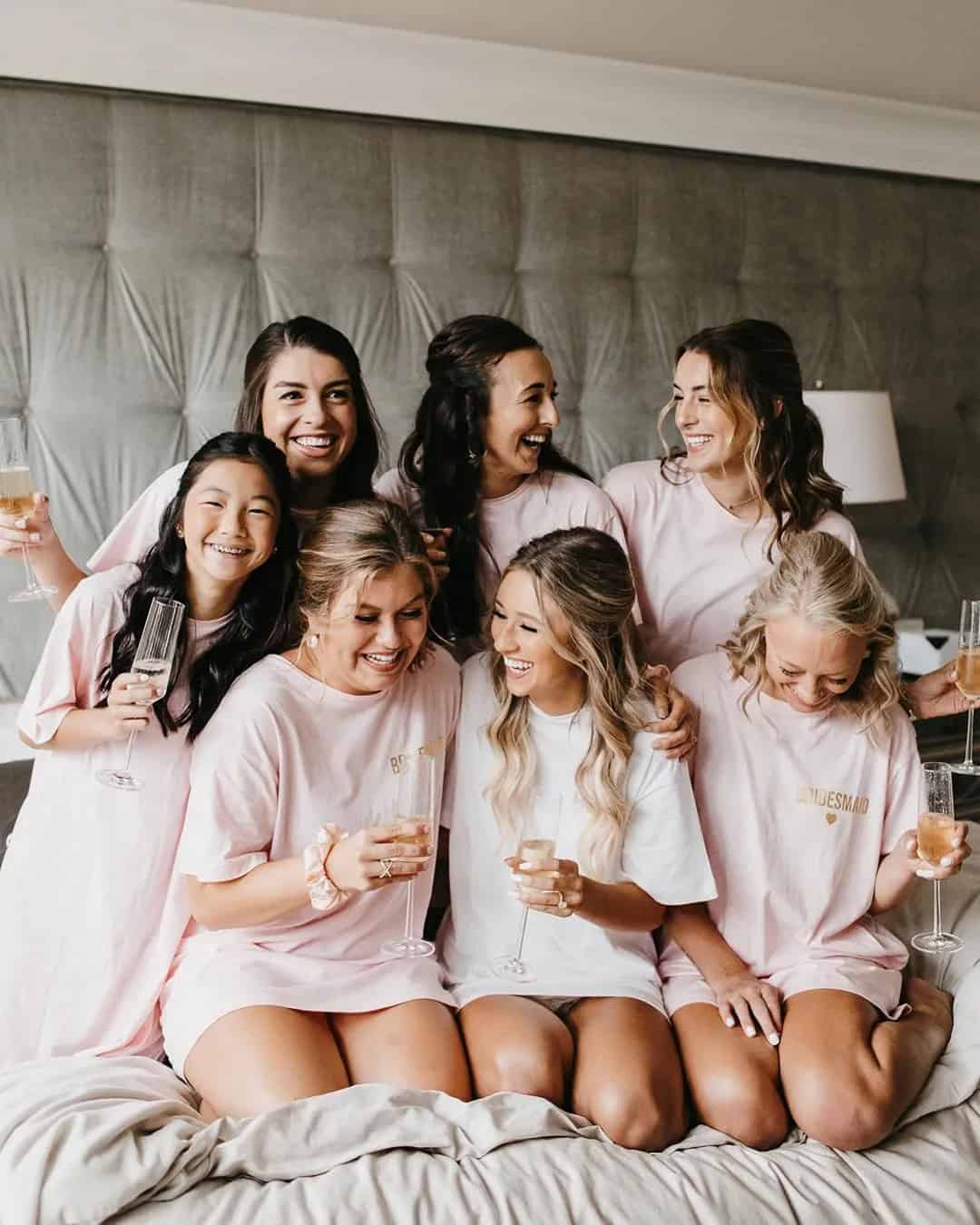 Behind-the-scenes memories with the bridal party