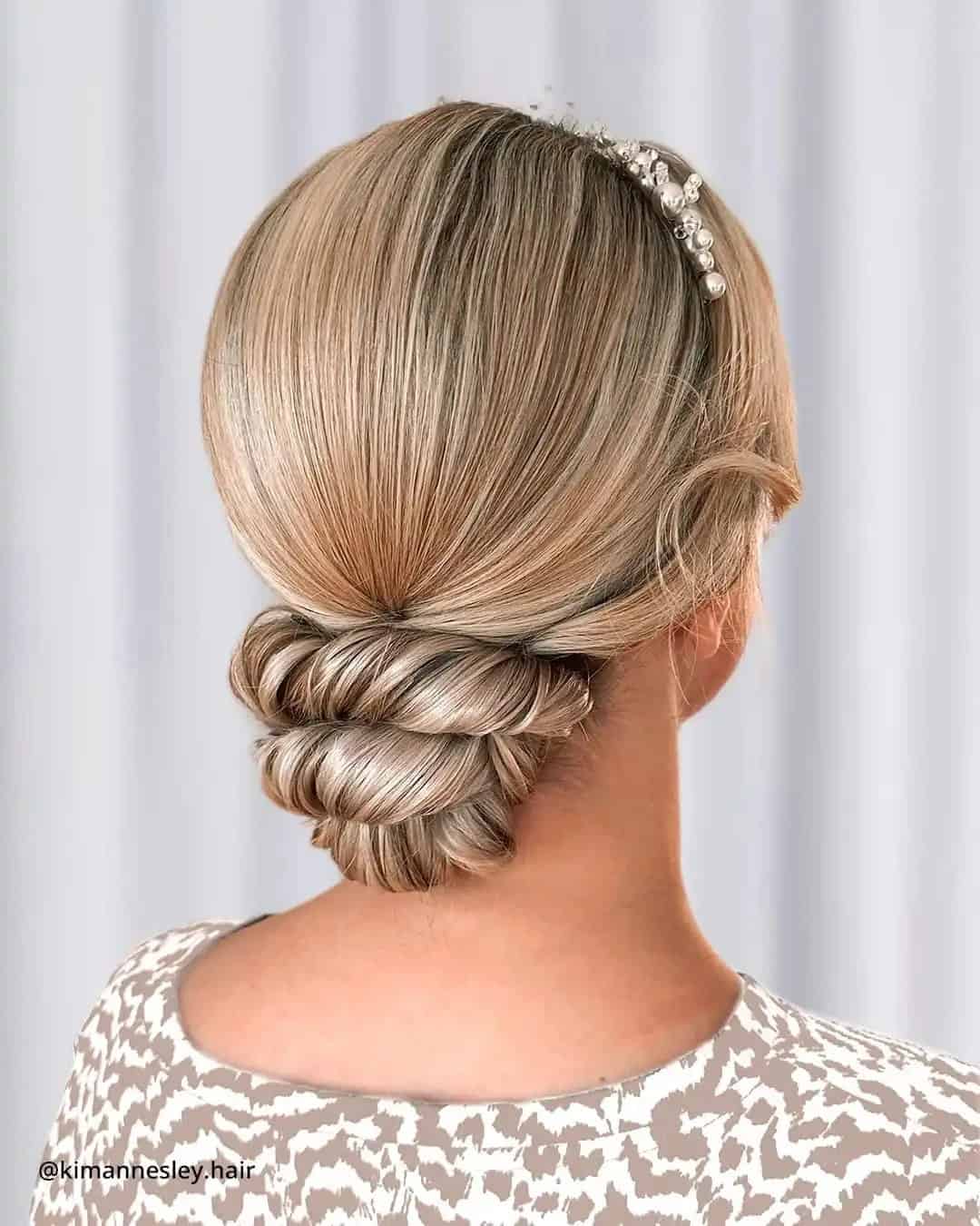 Elegant Wedding Updo With Headband