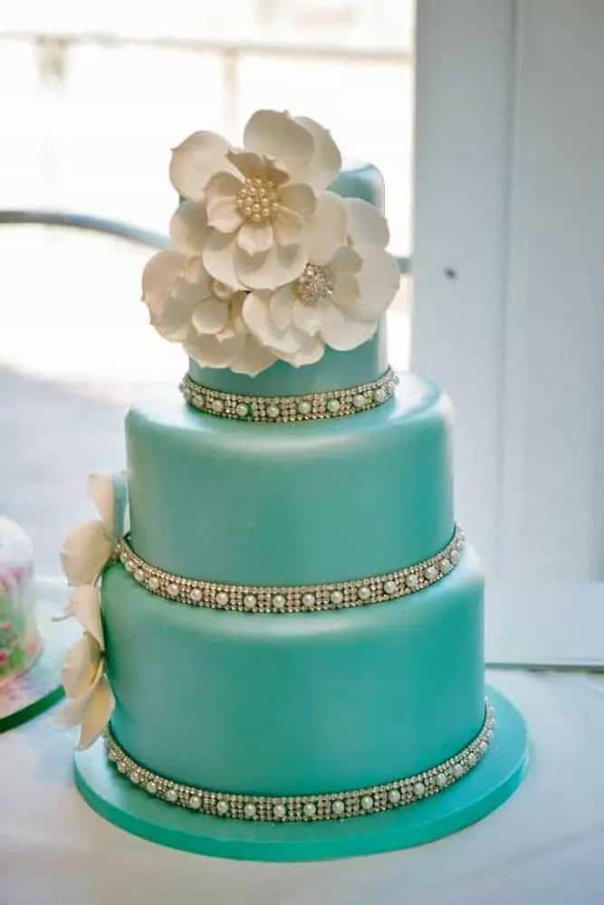 Colorful Fondant Flower Wedding Cakes