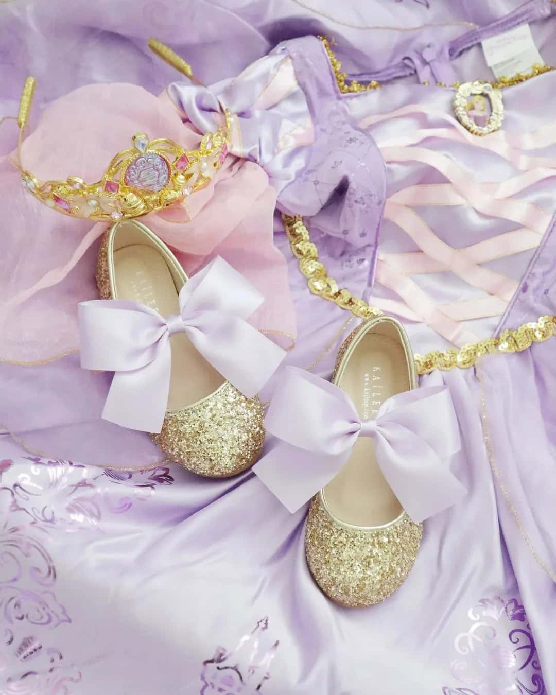 Flower Girl Shoes In Gold