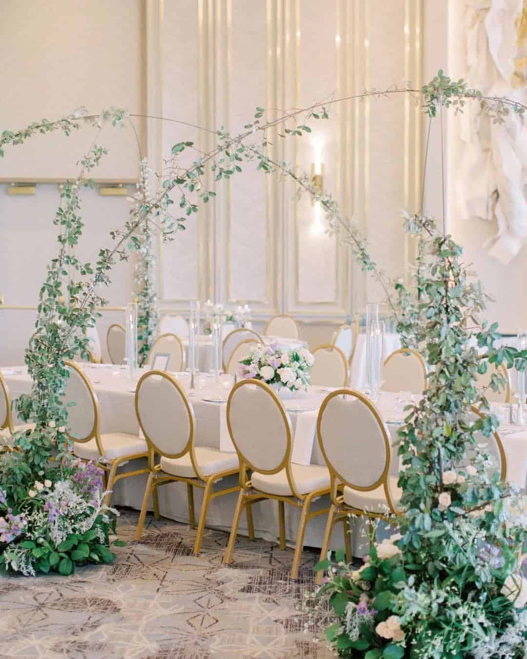 Simple Wedding Reception Decor With Greenery