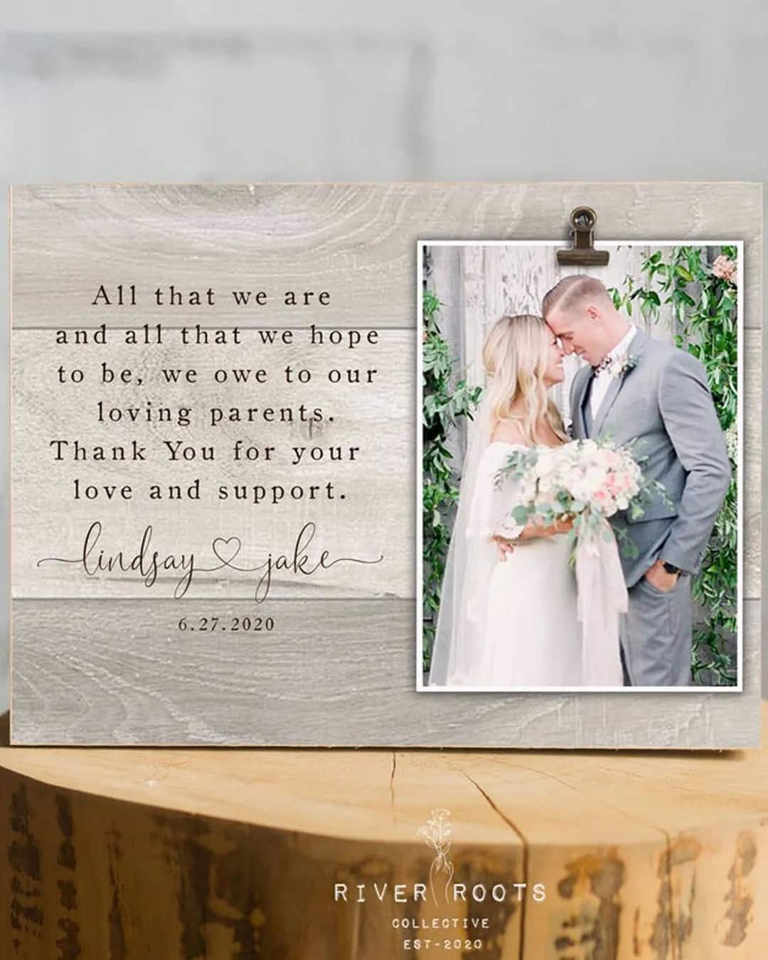 To My Parent Personalized Wedding Frame