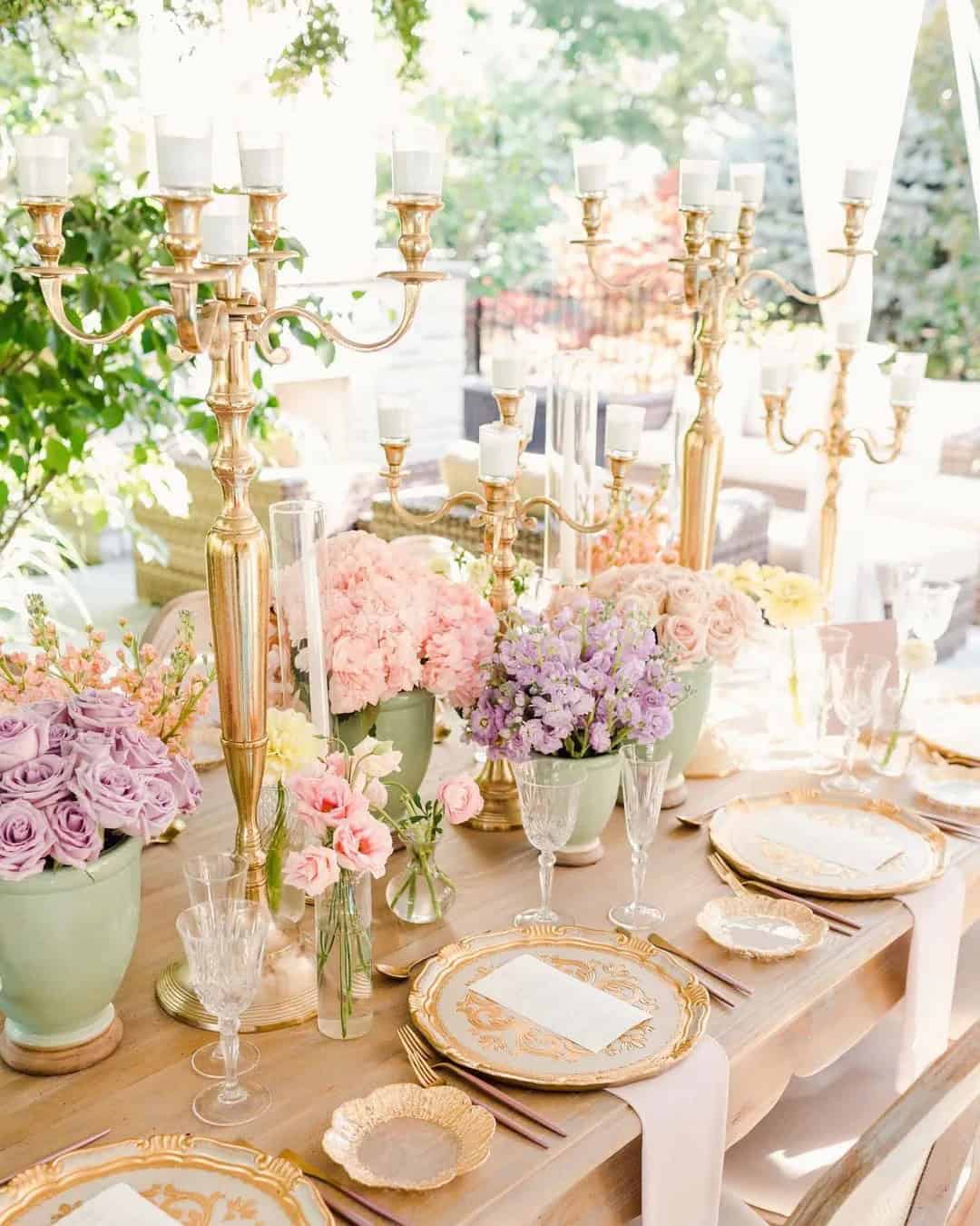 Gold Wedding Table Decorations