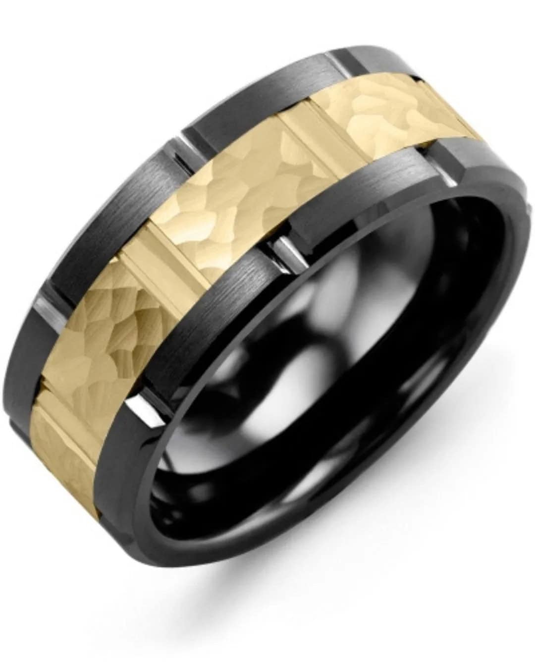 Unique Men’s Black Tungsten Wedding Band