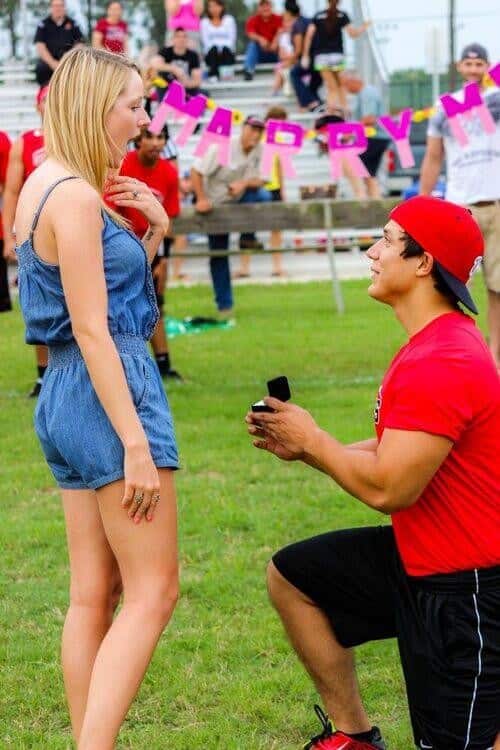 Propose at a Sporting Event