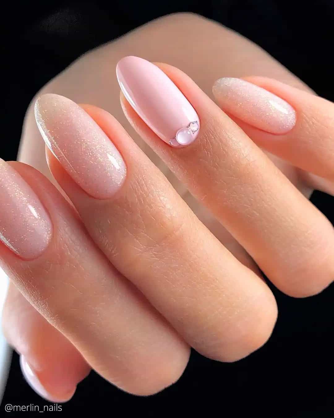 Pink Spring Nails For Wedding