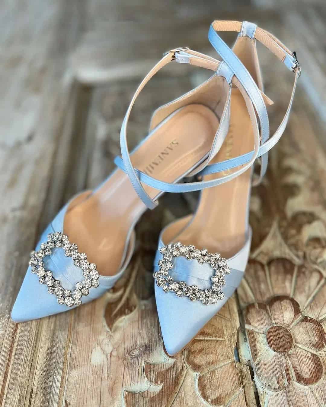 Blue Shoes in Cinderella Style