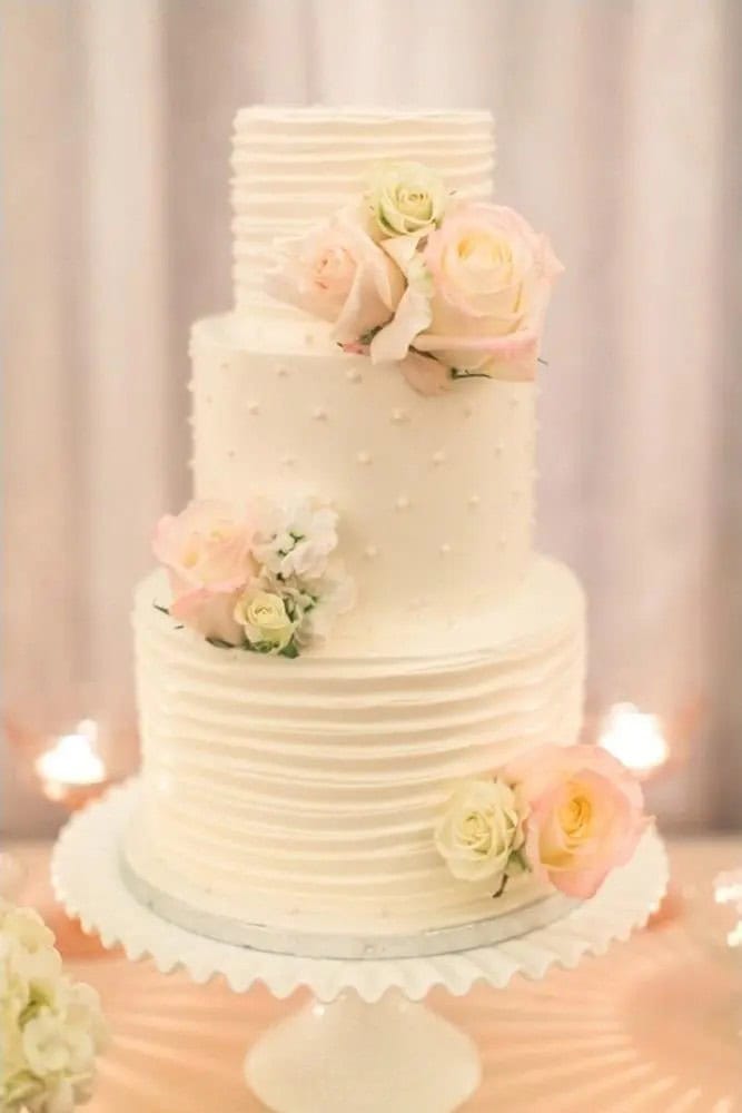 Ruffled Romantic Wedding Cakes