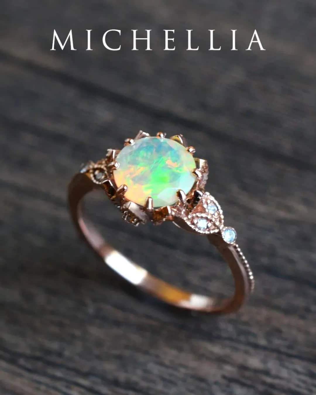 Unique And Modern Engagement Rings With Opal