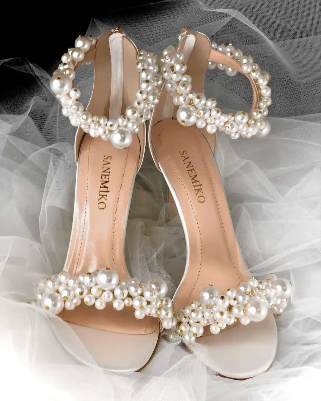 Sanemiko Pearls Designer Wedding Shoes