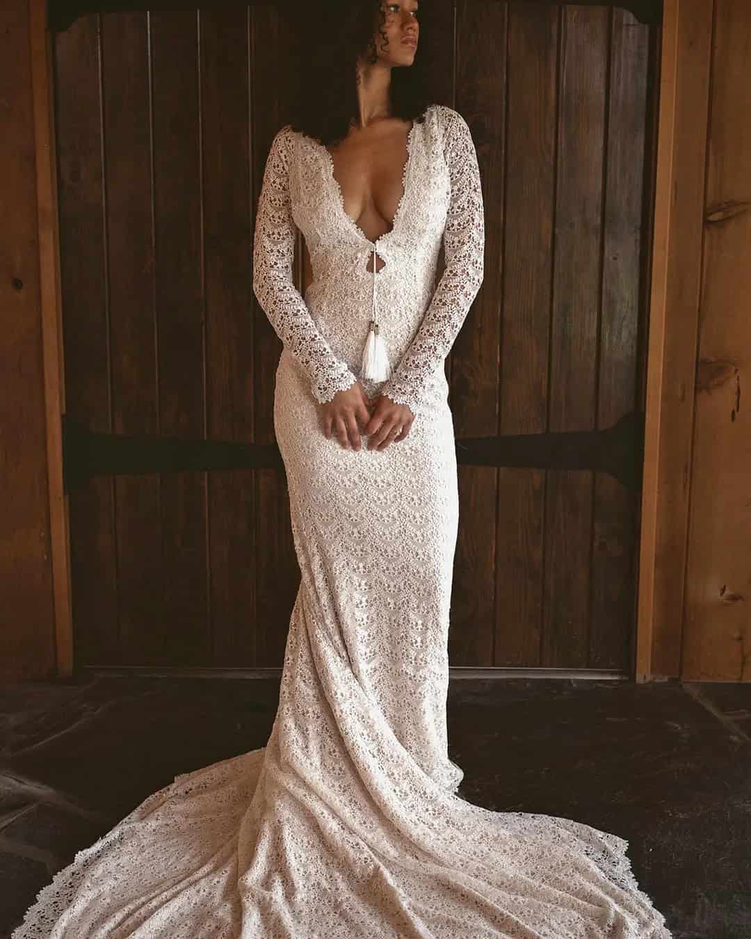 Bohemian Lace Dresses For Wedding