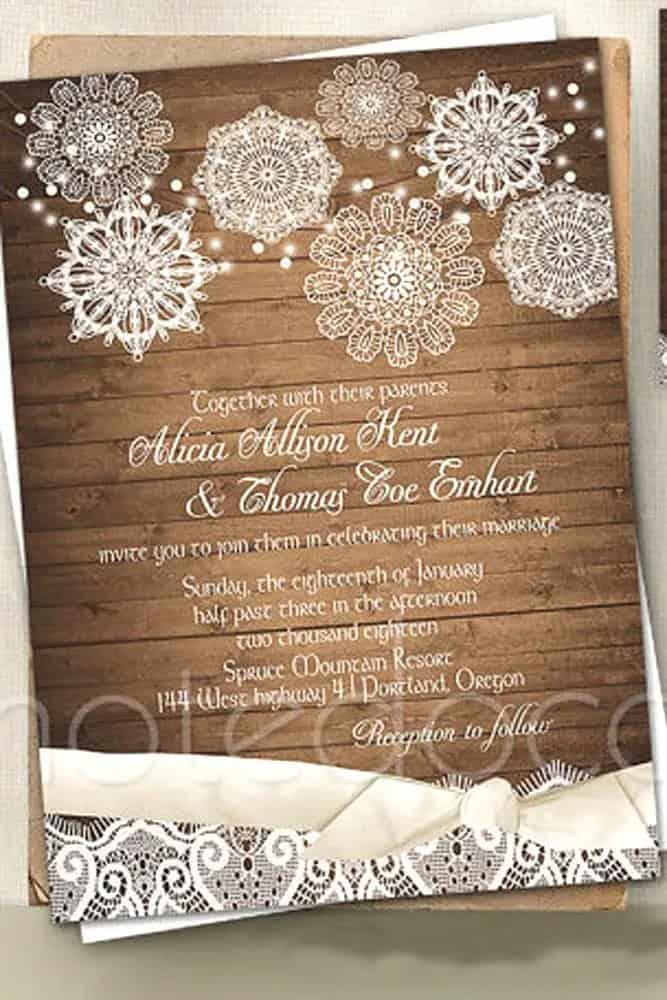 Winter-Themed Wedding Invitations