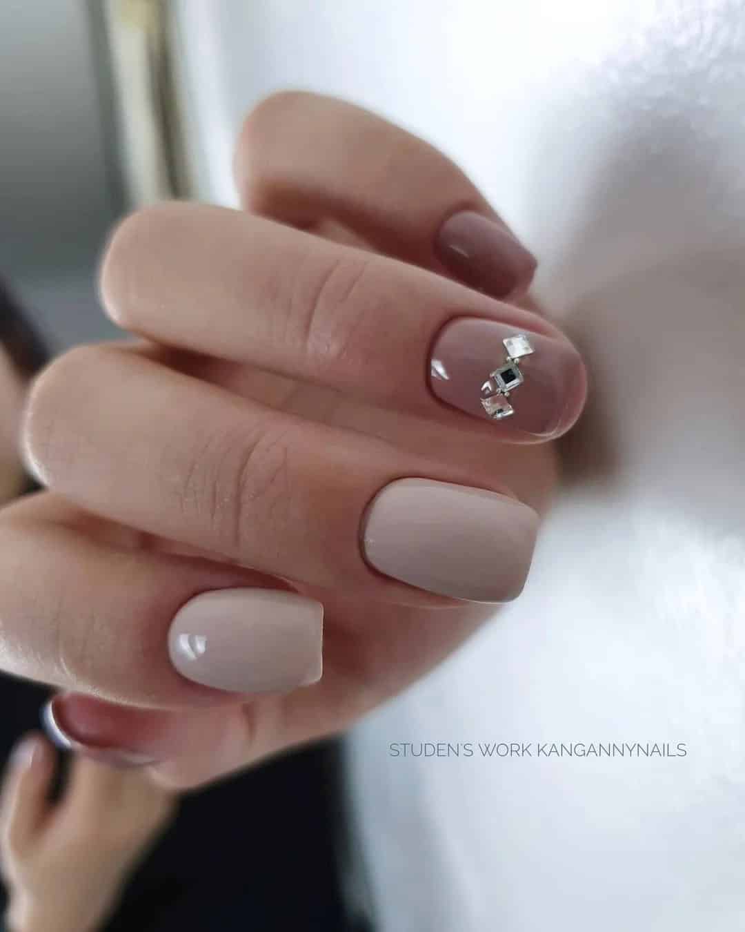 Rhinestone Wedding Nails