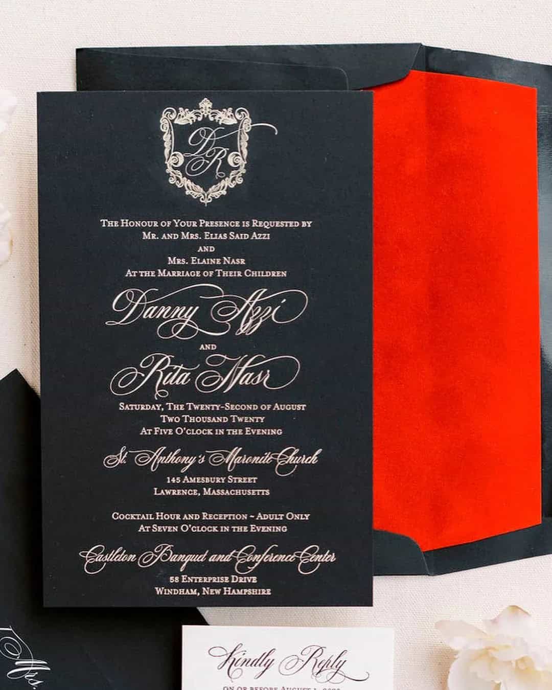 Red and Black Stationery