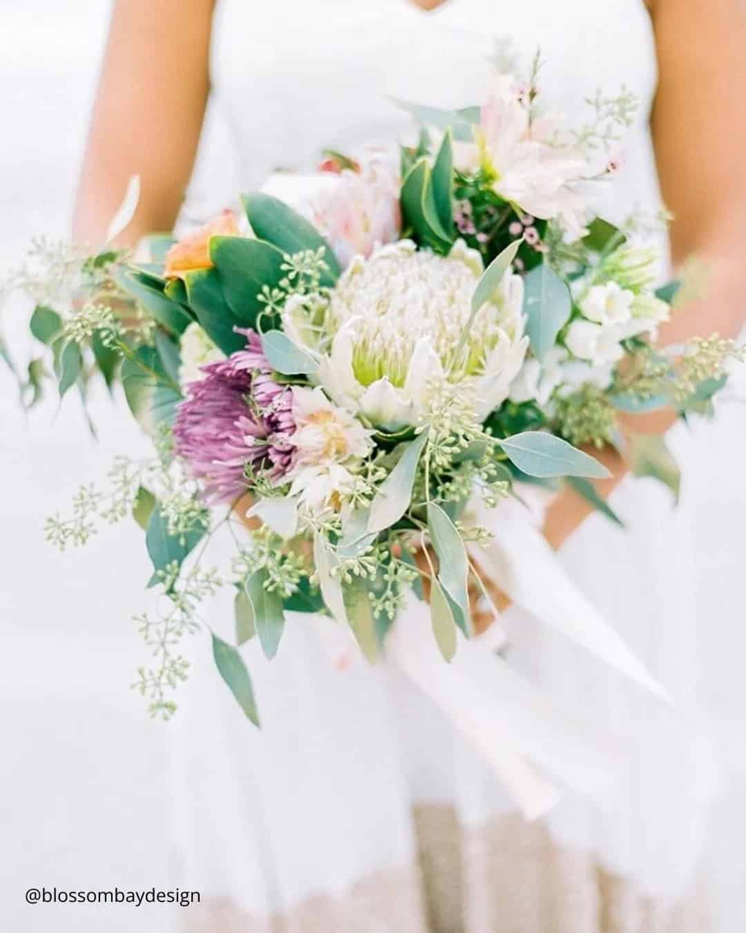 Unique Wedding Bouquets With Protea