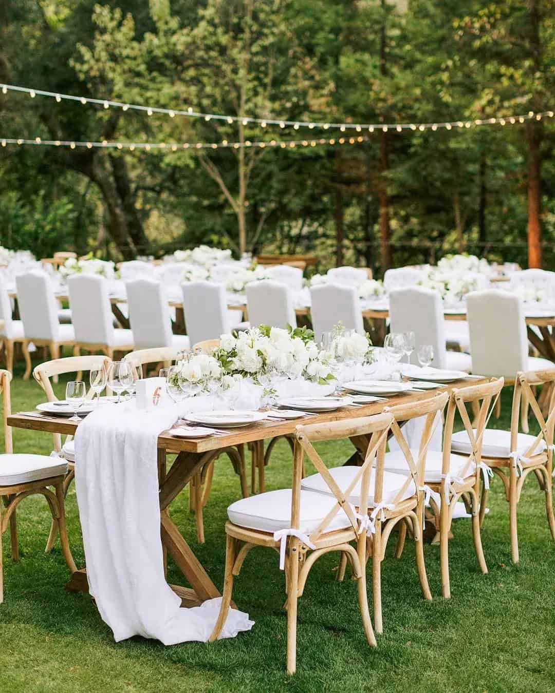 White Wedding Reception Décor