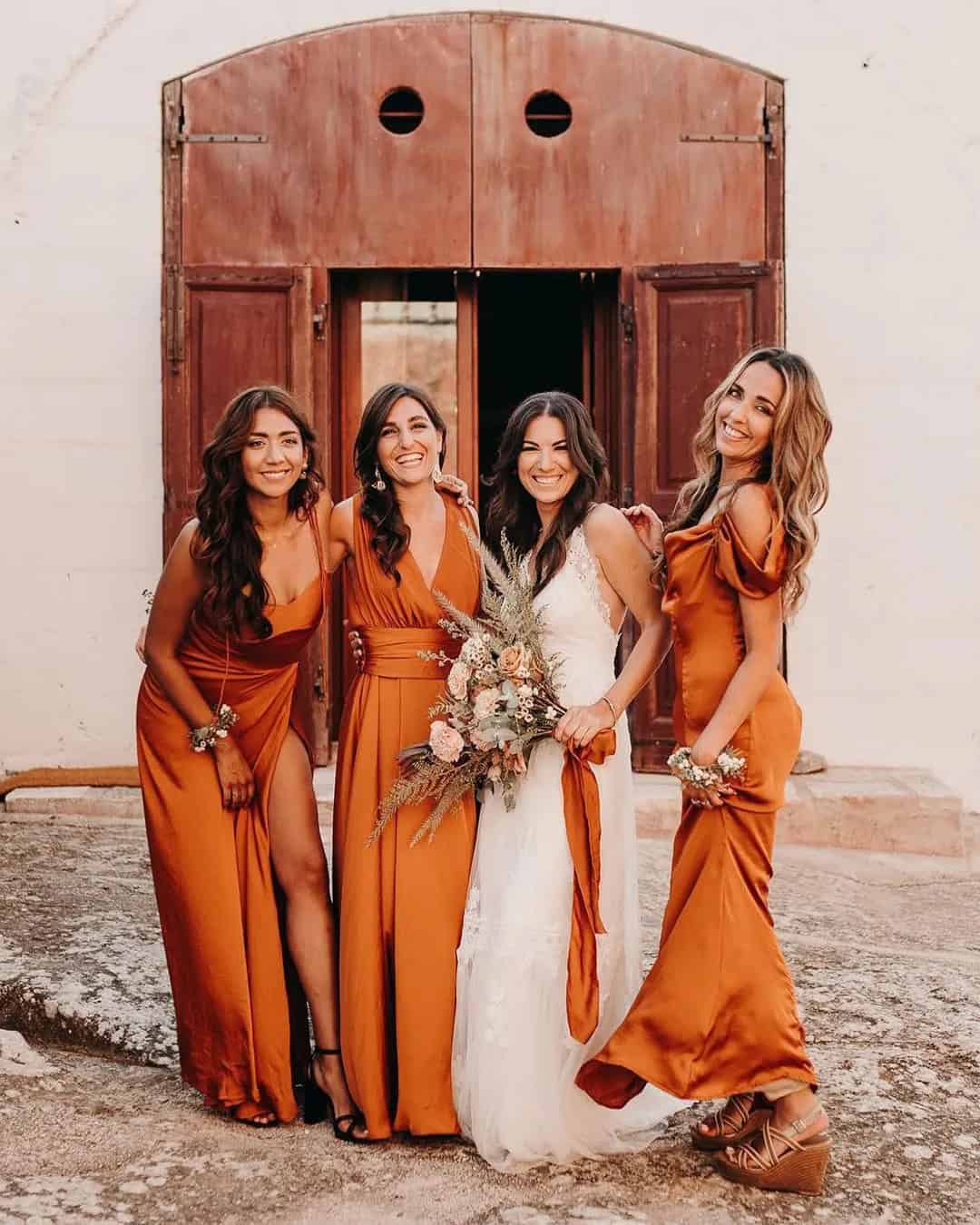 Rust Wedding Guest Dress