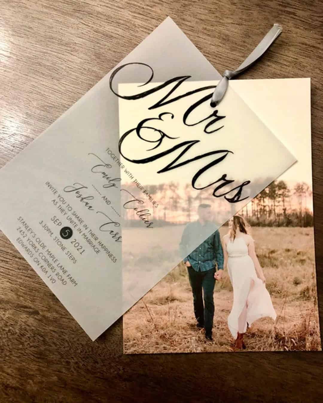 DIY photo wedding invitations