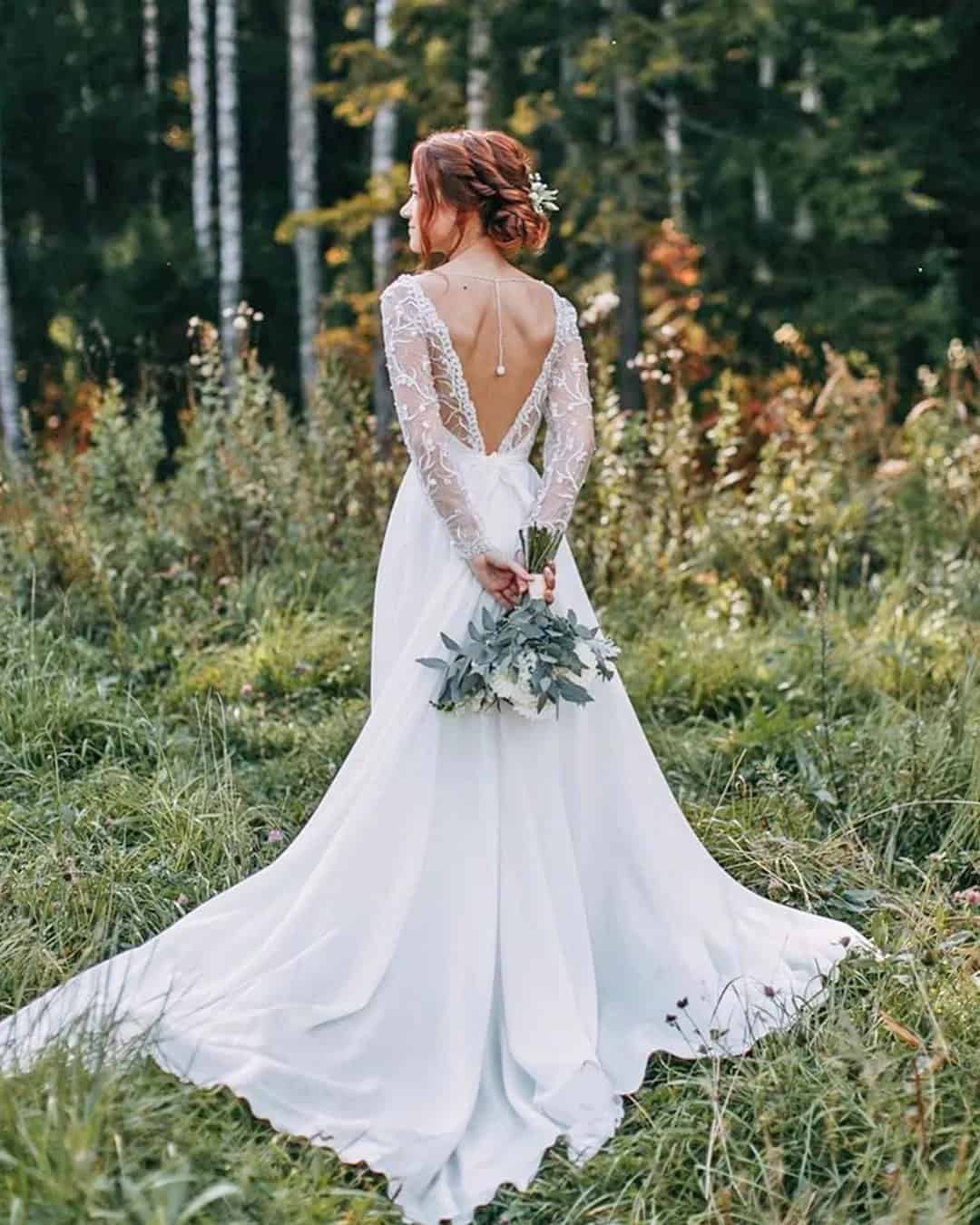 Rustic Wedding Dresses With Sleeves