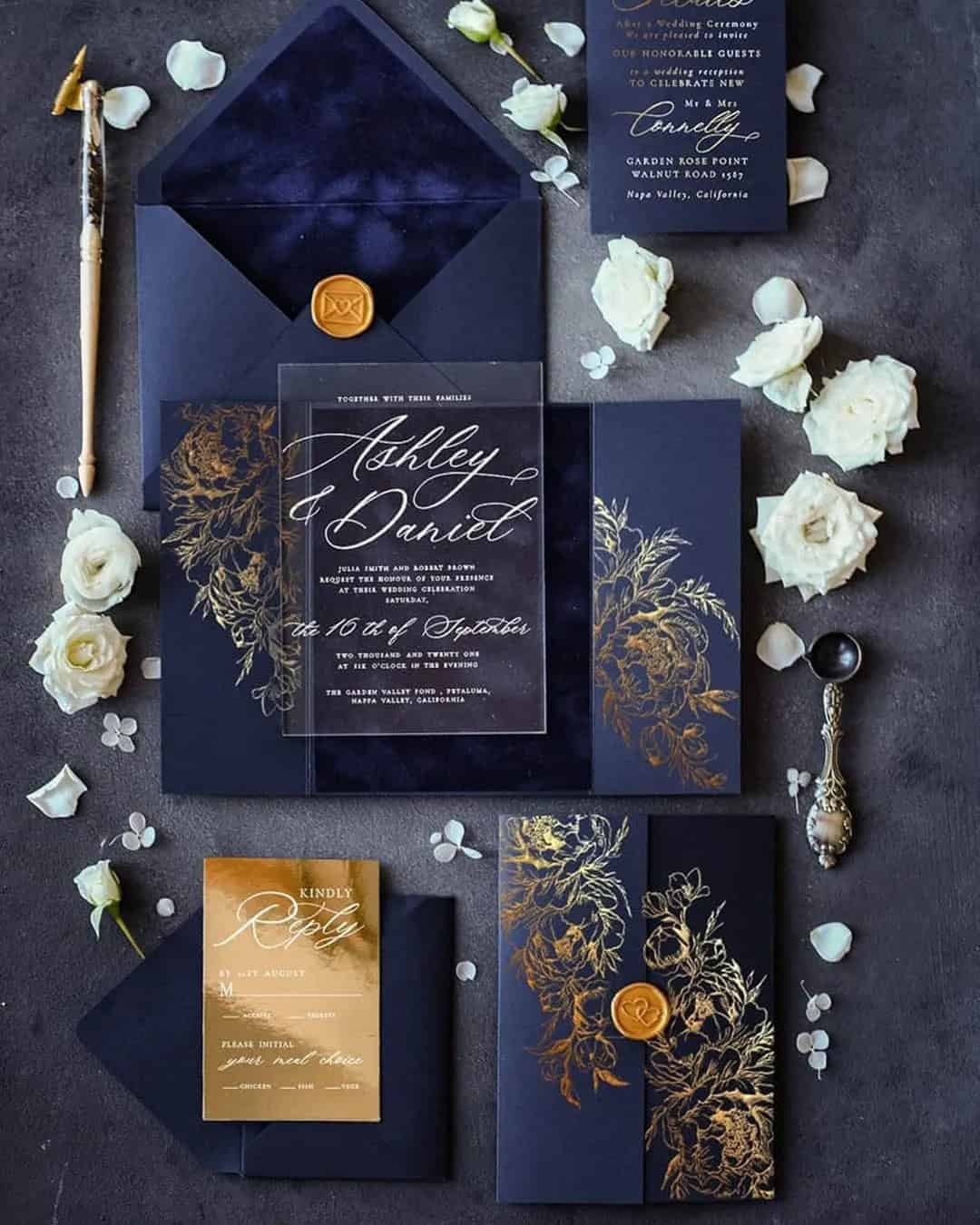 Fall Wedding Invitation Packages