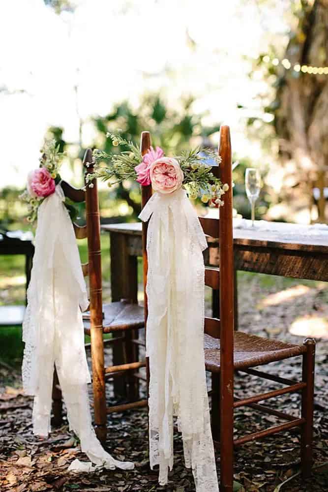 Bohemian Wedding Chair Decor Ideas