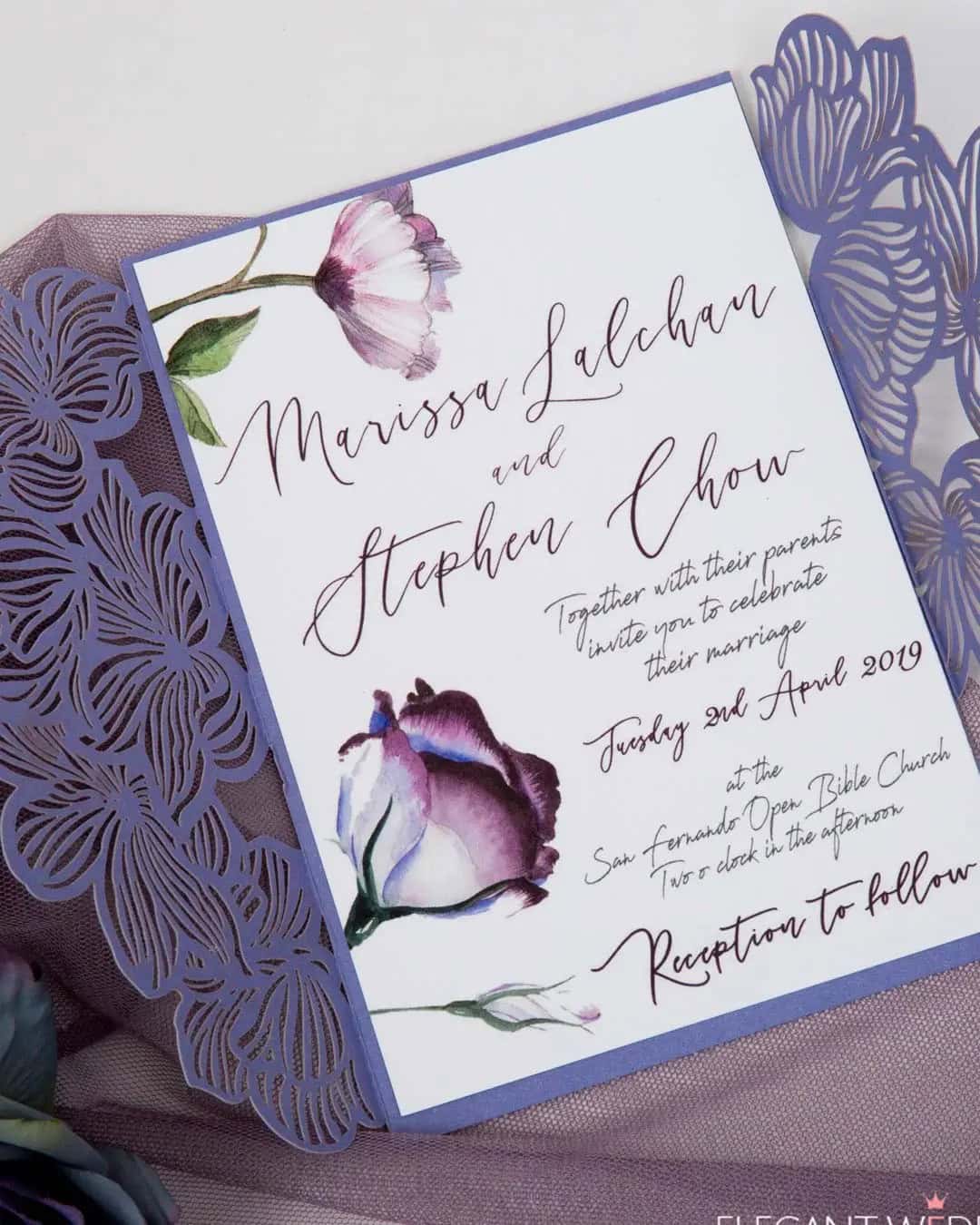 Lilac Wedding Invitations