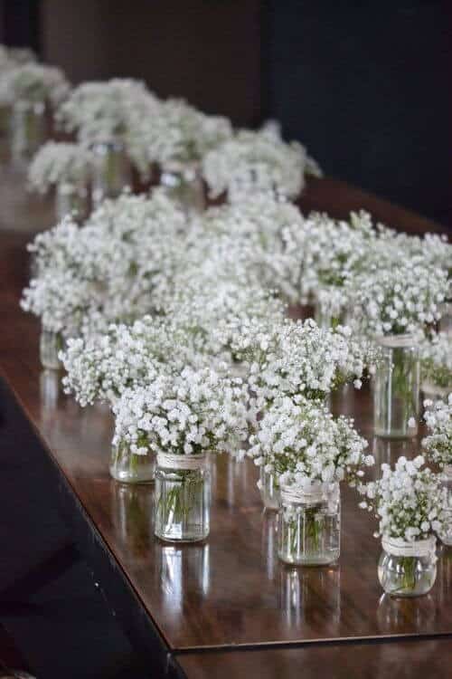 Baby’s breath centerpieces