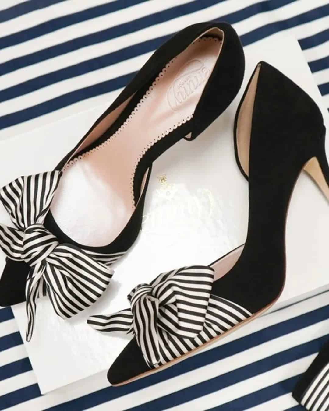 Black And White Striped Shoes