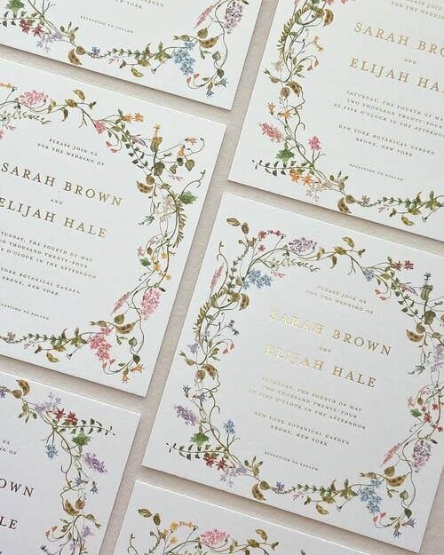 Floral invitations