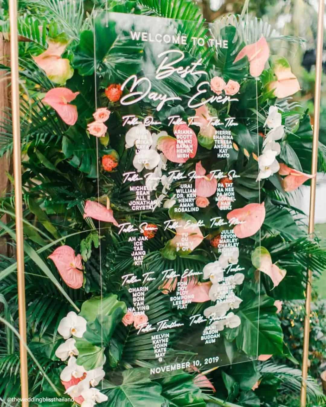 Table Numbers And Seating Carts Displays