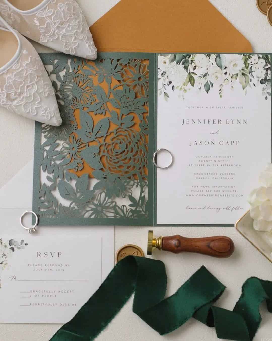 Sage Green And Rust Wedding