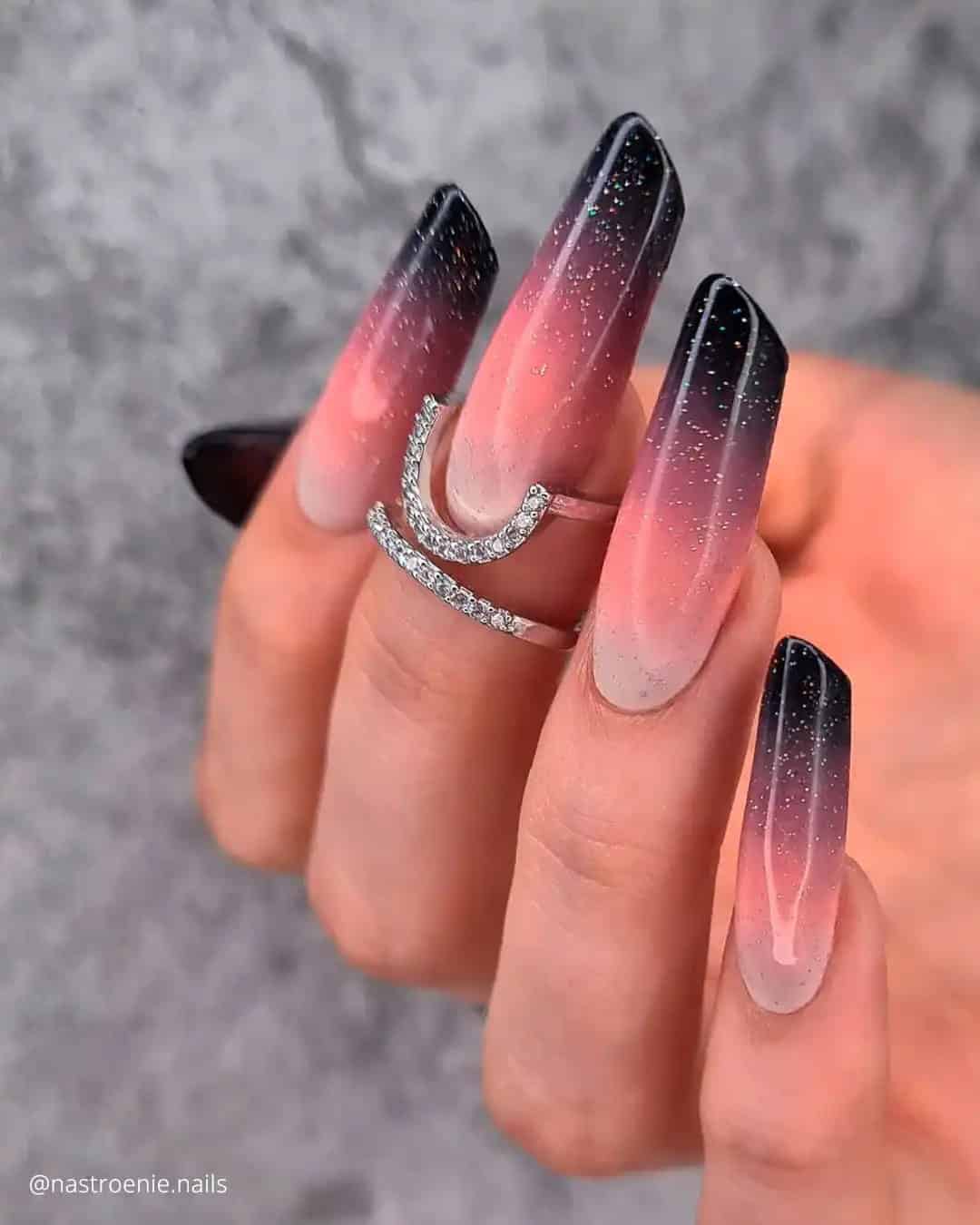 Bridal Nail Designs In Dark Colors