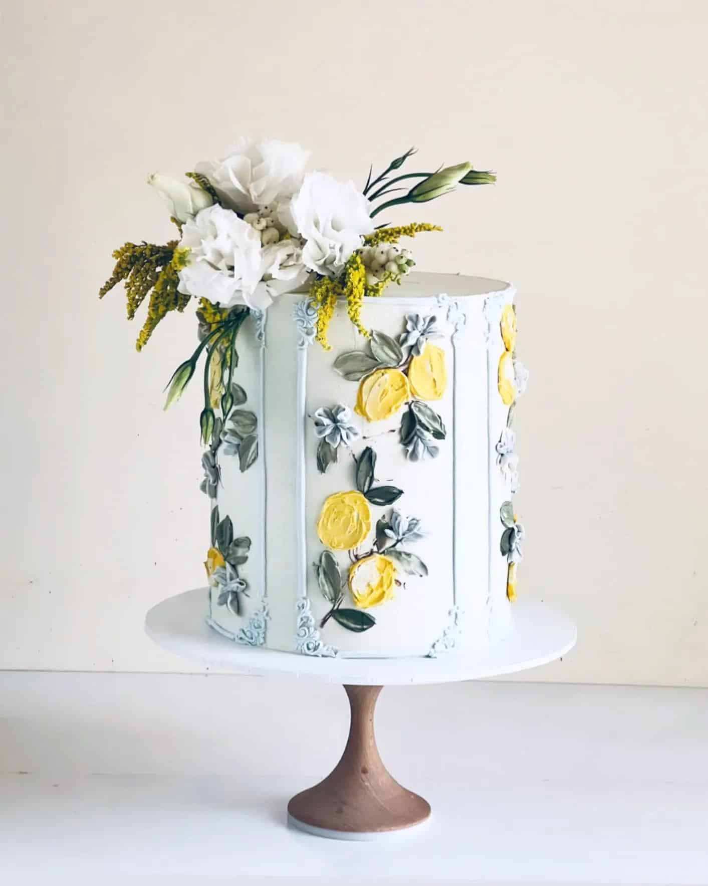 Blue Spring Wedding Cakes