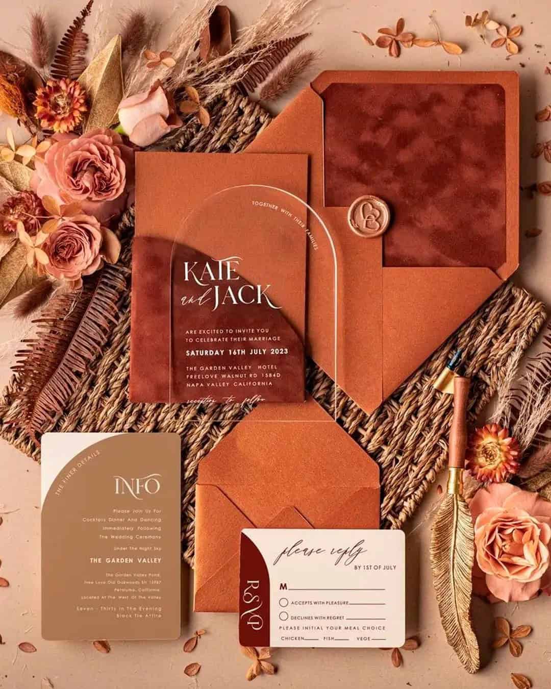 Rust Wedding Color Palette