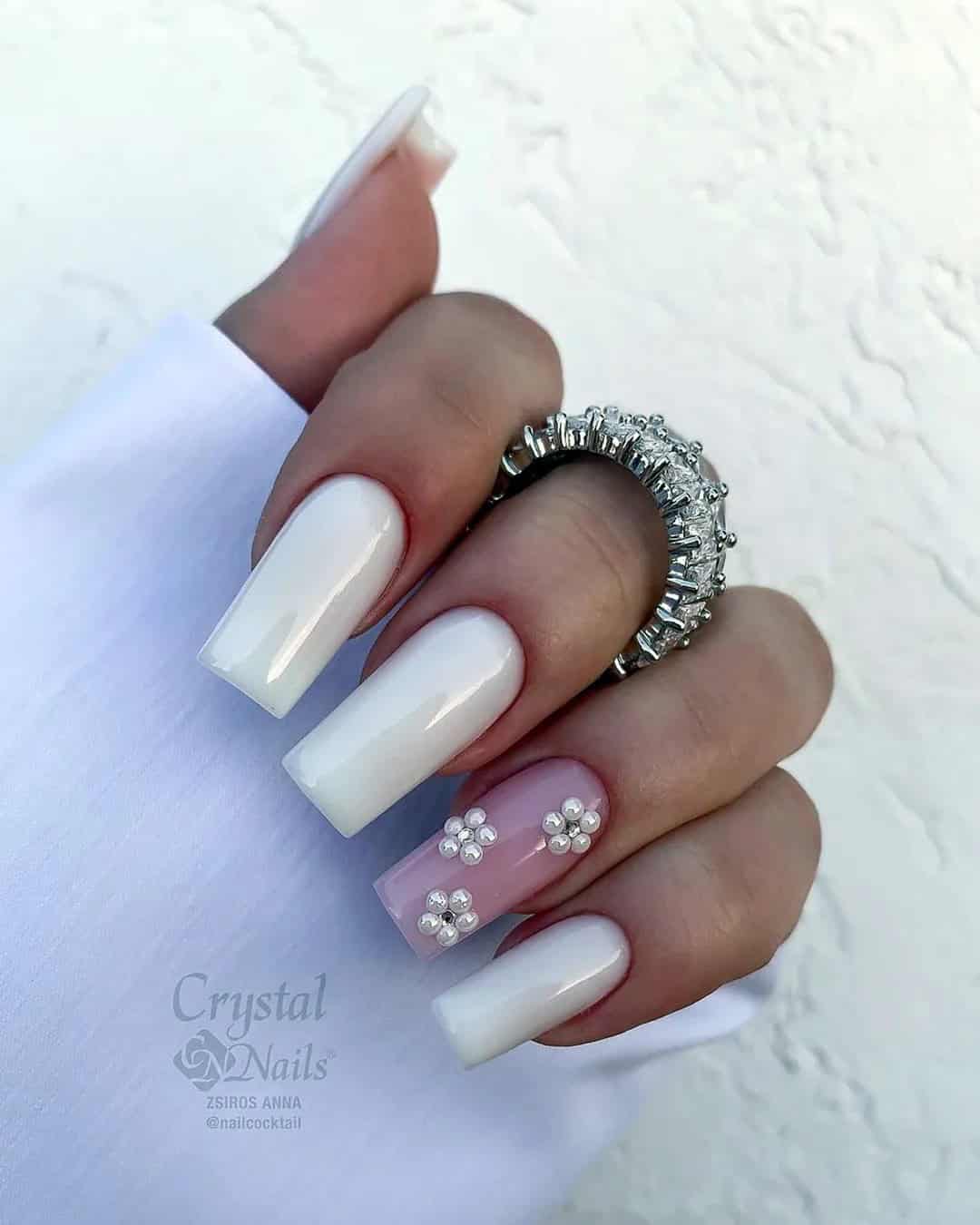 Elegant Simplicity: White Nails