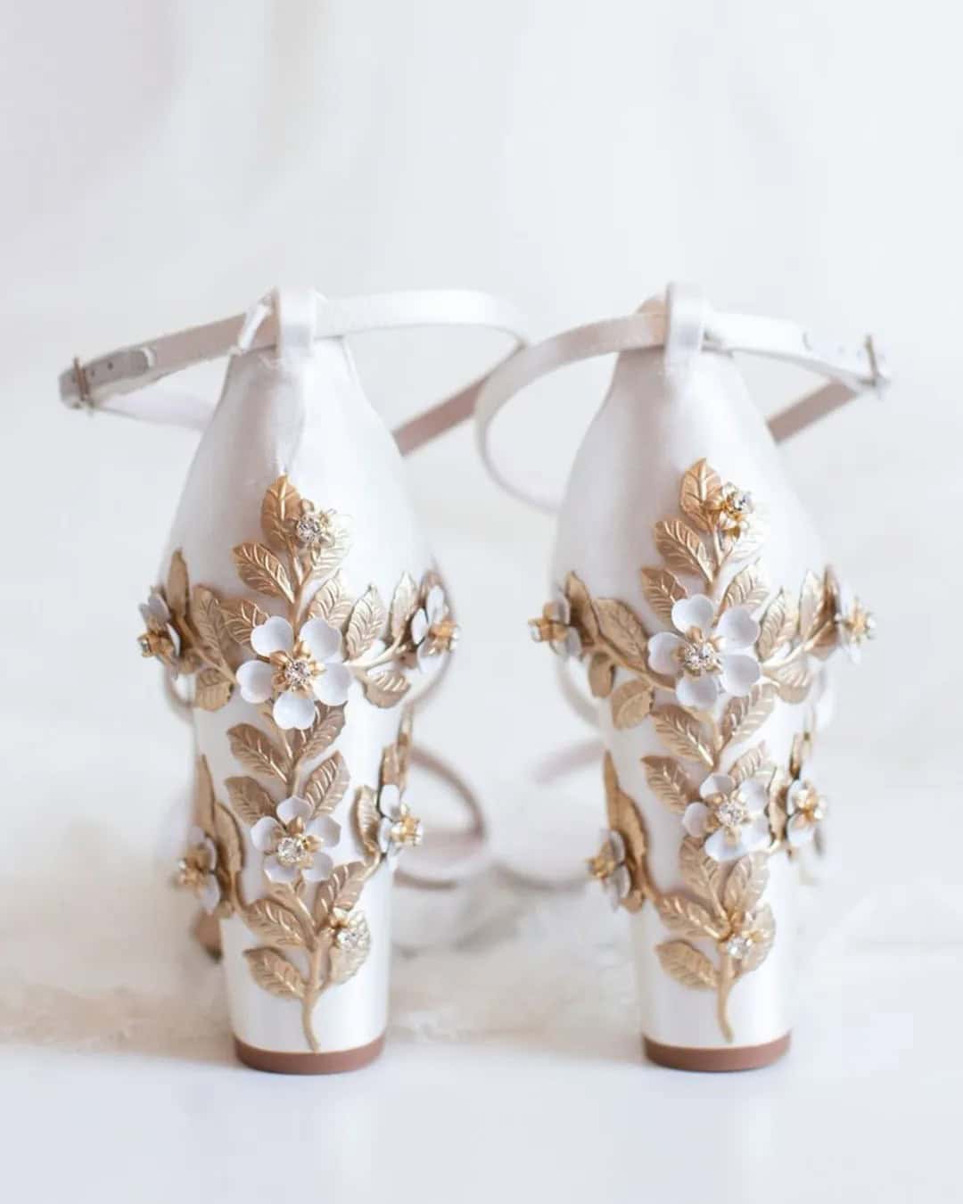 Floral Motifs Bridal Shoes