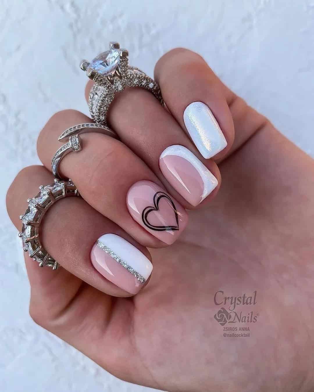 Short Bachelorette Nails