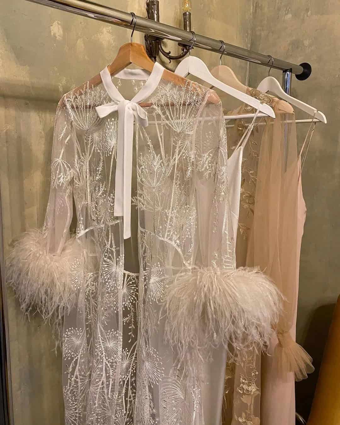 Sheer Plus-Size Bridal Lingerie And Robes